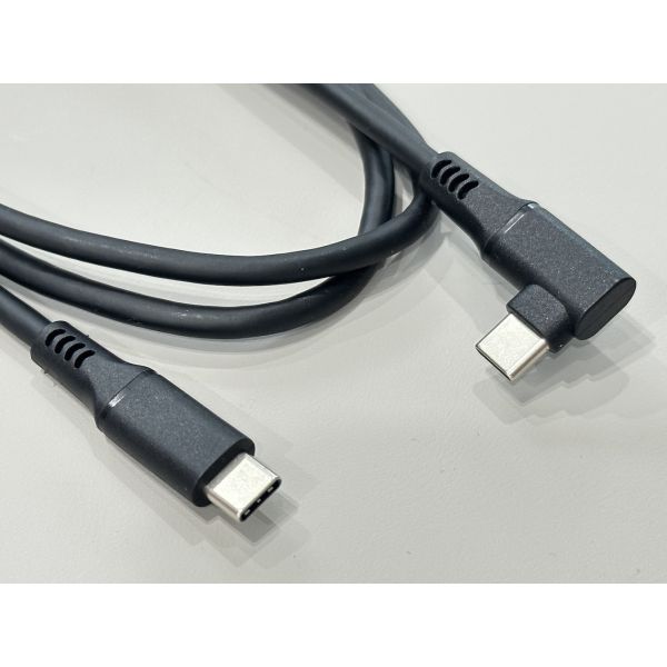 USB Type-C to Type-C Right Angle Connector Cable, 60W PD Fast Charging & Data Transmission Wire for Mobile, Laptop and Tablet