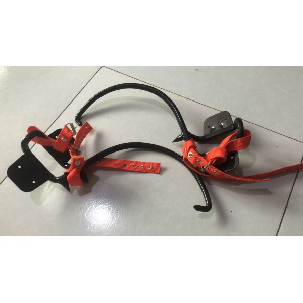 Heavy-Duty Adjustable Wood Pole Climber with Sharp Spikes for 300mm Utility Poles