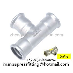 China Stainless Steel Pipe Inox Press Fittings Rust Resistant Zinc Plated Surface on sale