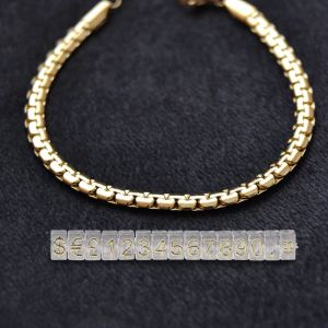 Black Jewellery Price Cubes Display With 3D Digital Watch And Cubic Tag Nail