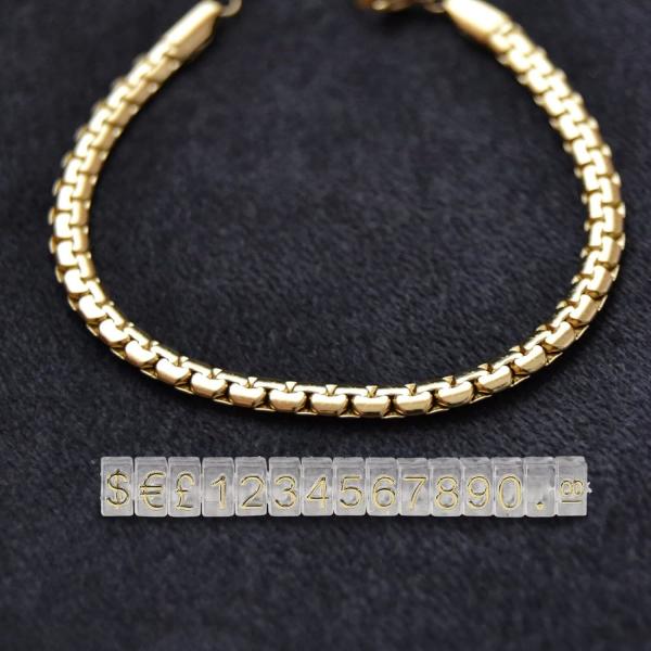 Quality Black Jewellery Price Cubes Display With 3D Digital Watch And Cubic Tag Nail Sticker wholesale