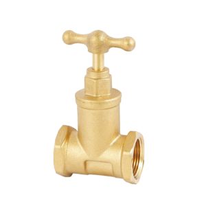 1/2" X 3/8" 1/4 Turn Brass Angle Stop Valve DN20-NPT Threaded