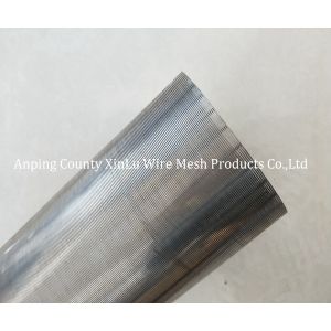 Round 316L Stainless Steel Filter Element 30mm Slot Wedge Wire Pipe Non Magnetic