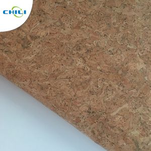 Women Shoes Cork Leather Fabric Knitted Fabric Backing Customized Color