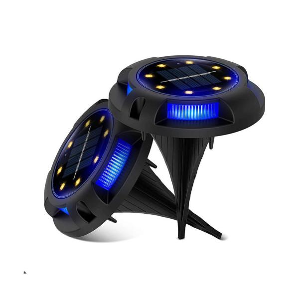 Quality Outdoor Waterproof Buried Lights Garden Landscape Yard Deck Patio Pathway Walkway Lawn Lamp Solar Powered Disk Lights wholesale