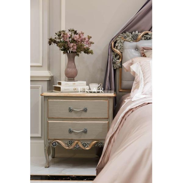 Quality Antique Bedside table Hand Carved Wood Nightstand With Drawer wholesale