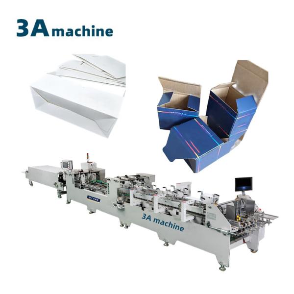 Corrugated Box Dual- Lock Bottom Folder Gluer Machine with Automatic Glue