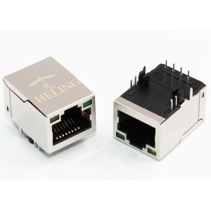 100 Base - T Integrated Magnetics RJ45 , IEEE802.3af RJ45 With Integrated