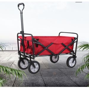 China Green 4 Wheel Hand Trolley Cart for Easy Transport at Outdoor Parties and Camping on sale