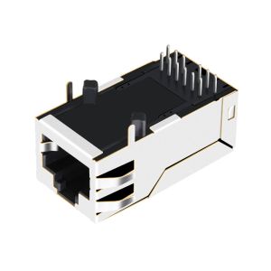 HFJT1-2GH4PRL 1A Single Port 2.5G BASE-T PoE RJ45 Magjack Tab Up Without LED