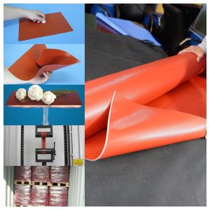 Cheap Double Sided Silicone Coated Fiberglass Fabric Alkali Free Grey Color High Temperature Resistance Fire Retardant for sale