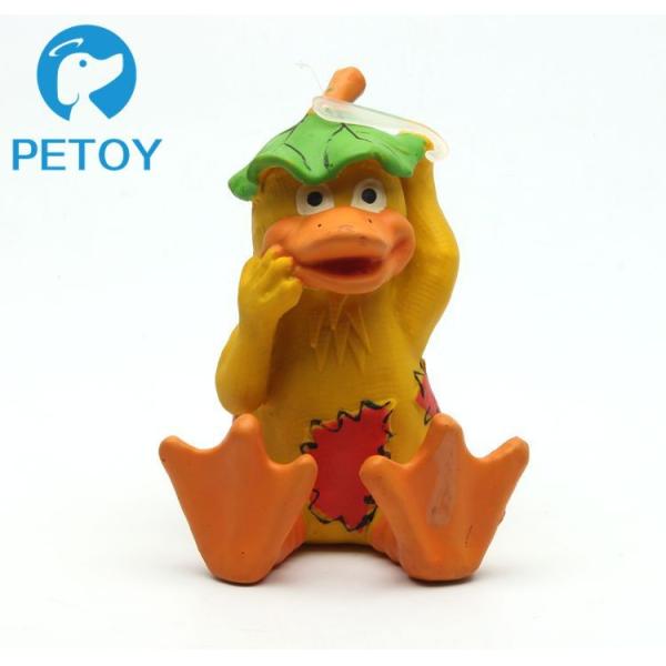 Quality Fashionable Funny Squeaky Rubber Duck Dog Toy Customized Color Unique Design wholesale