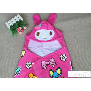 China Lightweight Convenient Hooded Poncho Towels Breathable Lovely 60*120cm on sale