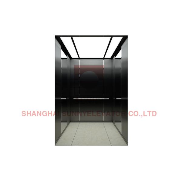 1m/S Tinanium Mirror Stainless Steel MRL Passenger Elevator With Portable