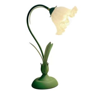 Nordic Restaurant Decorative Glass Table Lamp Flower Shaped Modern Bedside Table