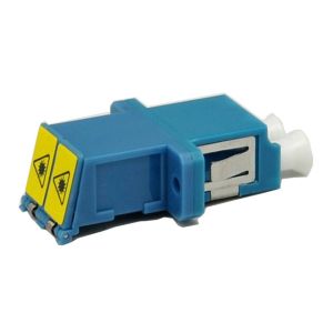 LC / UPC Duplex Fiber Optic Adapters With Shutter Cap Ceramic Sleeve Material