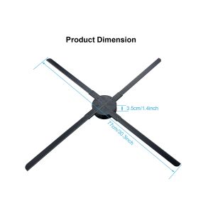 Nake Eye Stock 80Cm Ventilador Holographic 3D Fan Light Wifi Led Fan 3D Hologram