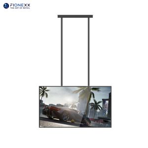 Cheap 55inch Hanging Single Sided LCD Window Display with High Brightness for sale