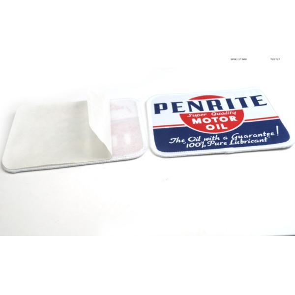 Self Adhesive Iron On Embroidered Patches Customized Shape Polyester Cotton