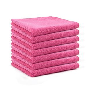 Customized Plain Solid Color Microfiber Kitchen Cleaning Cloth in Various Sizes