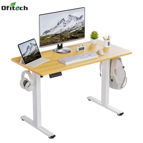 Quality Modern Nordic Study Electric Height Adjustable Desk with Wooden Table and 2 Stage Design wholesale