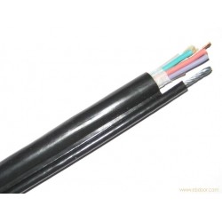 Round Flat Crane Cable With Steel Wires 24c 16 AWG 24 x 1.5