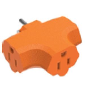 SDK Network 15-amp Adapter 3 Grounding 1 to 3 Outlets Heavy Duty Nema 5-15p to