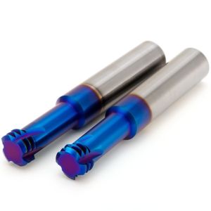 HRC68 Degree Threading End Mill Cutter Metric ISO Three Teeth For CNC Machining