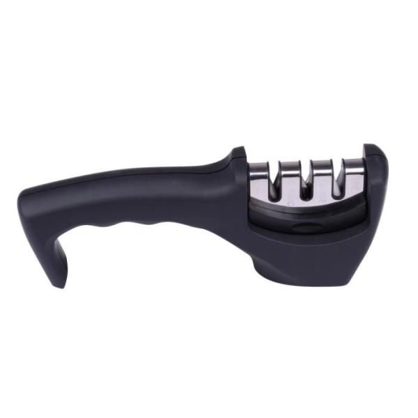 Quality ABS Plastic 3 Stage Knife Sharpener With Diamond , Ceramic Rod And Tungsten Blade wholesale