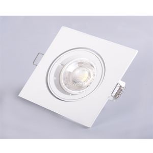 Square White Ceiling Recessed Spotlights Gu10 Downlight Adjustable