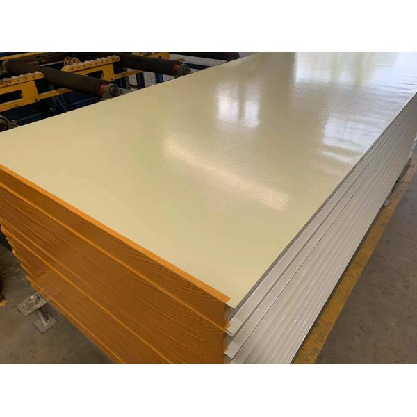 50MM New Style Rock Wool Sandwich Panel Ivory White Color Steel Sheet Rock Wool