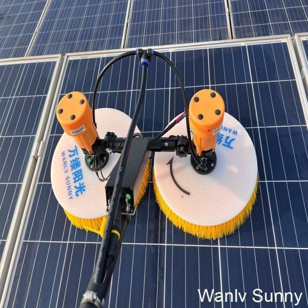 24 Hours Online Service Semi-Automatic Solar Panel Cleaning Robot with Double