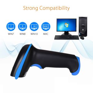 1D Laser Barcode Reader Handheld Wired Barcode Scanner With Stand YHD-5700G