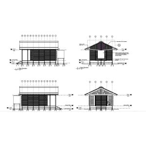 Brown / Coffee Construction And Building Materials , WPC House With Color Steel