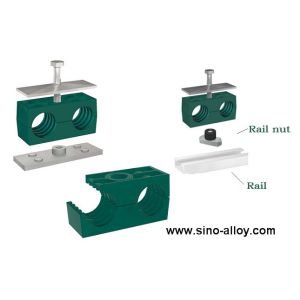 Cheap Hydraulic double pipe clamps with galvanized steel plates &amp; bolts acc to DIN 3015-3 for sale