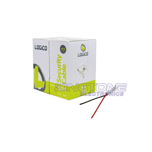 Quality 2 Core Shielded Security Alarm Cables , 7 Stranded Conductor for Video Surveillance wholesale