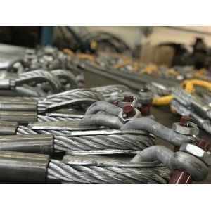 38mm Double Leg Wire Rope Sling With Flemish Eye Sleeve And Thimble