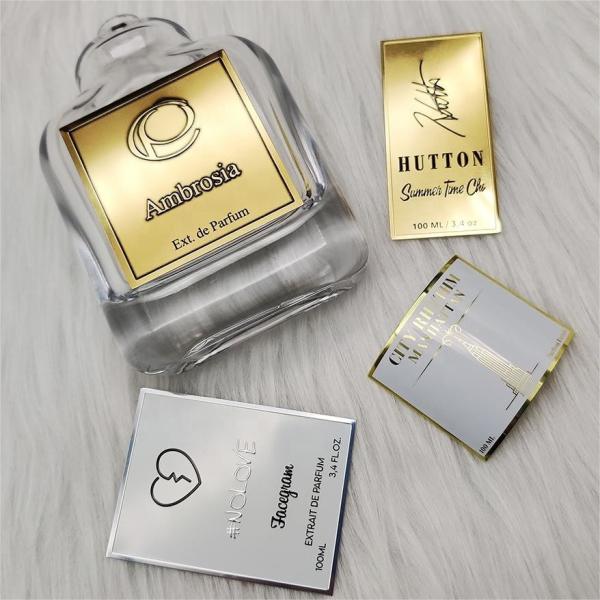 Waterproof Luxury Gold Foil Embossed Candle Jars Labels Sticker Adhesive Textured Metal Stickers for Perfume Candle