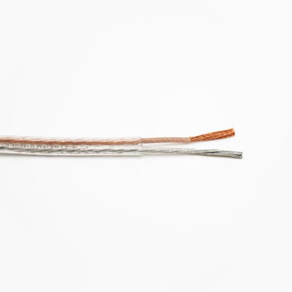 Quality Gold And Silver Wire Transparent Audio Cables 100meter/Roll 2 Cores 300/300V wholesale