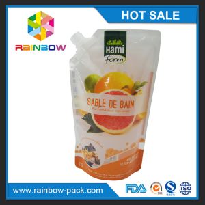 Resealable Plastic Pouches Packaging Printed Liquid Stand Up Spout Pouch With