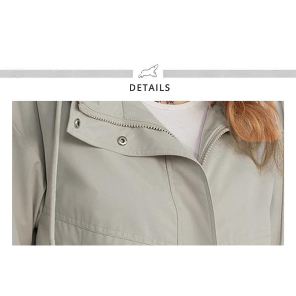 Moderate Style Ultra Thin Cotton Utility Jacket Women's Short Length