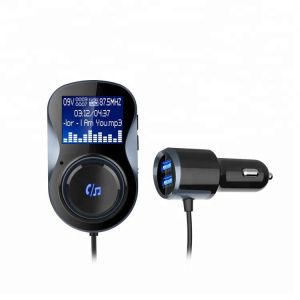 Cheap Dual USB Port FM Transmitter Bluetooth AUX Audio Receiver Adapter Support U Disk TF Card Play Music for sale