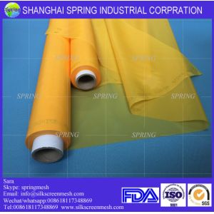 120T-40um(300mesh)Yellow polyester screen printing mesh /screen printing mesh