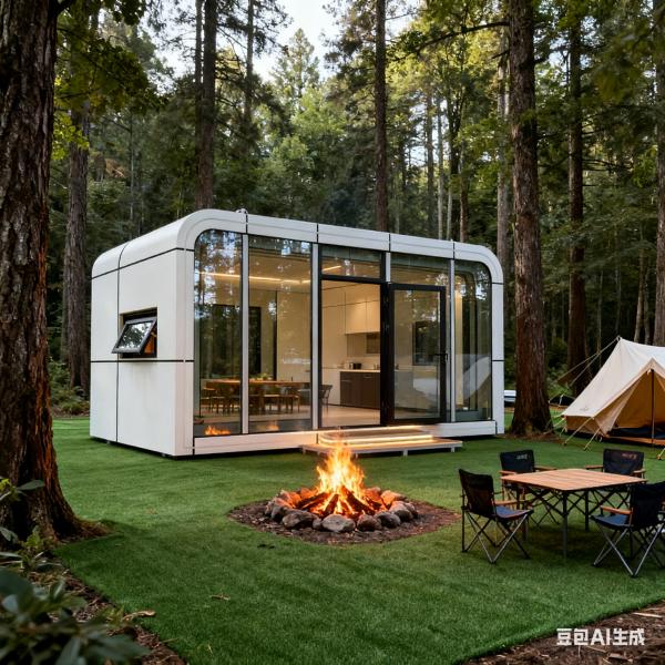 Portable Apple Capsule House with 6000x3300x3000mm Dimensions and One Room One