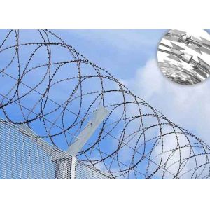 Defensive Barrier Constantine Wire CBT60 CBT65 Concertina Coil Fencing