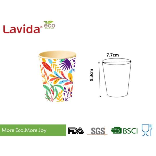 Wearable Recycled Bamboo Fiber Cup Bright Color Smelless Non - Toxic BPA Free