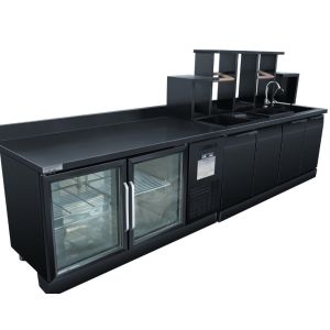 Cheap 370L 2 Door Commercial Under Bench Fridge Accurate Temperature Control for sale