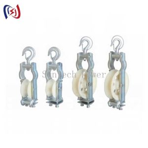 Cheap Durable One Year Lifetime Conductor Stringing Block with 100mm-280mm Roller Dia and 500mm X 500mm X 500mm Dimensions for sale