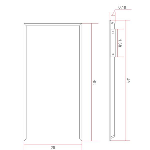 5200LM 3000K 35W LED Flat Panel Lights For Drop Ceiling SMS2835 White