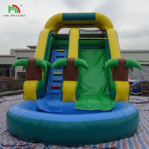 Cheap Cheap Price Commercial Grade PVC Inflatable Water Slides with Pool for sale